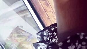 caught that skirt upskirt spying in the store