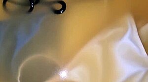 soaked panties drip with hot piss in steamy wetting action closeup