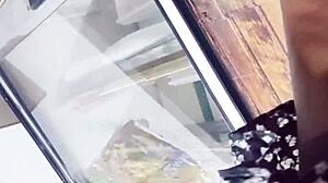 caught that skirt upskirt spying in the store