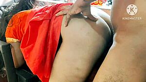 desi indian stepmom bends over in kitchen for big cock pounding with hindi audio