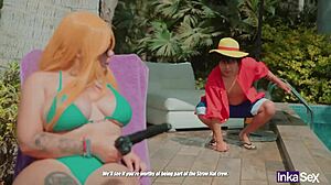 Cosplay Nami Super Tetona Follada by Captain Luffy in Crew