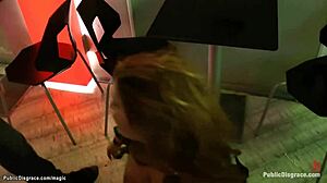 European Slut Bound Outdoor Fucked Hard by Monster Cock Public Pain