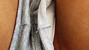 Amateur Girl Distracted in Close-Up Seductive Play