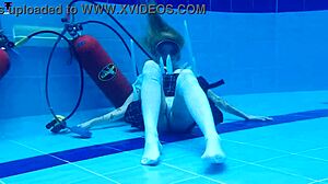 Ashlee Rose Teases School Skirt in Underwater Scuba Adventure Week 49