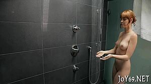 this sexy teen babe fingers wet tight pussy with dildo to massive orgasm solo nude