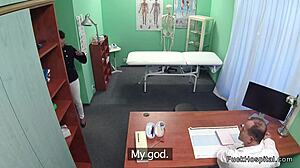 tanned brunette babe sneaks doctor fuck in hospital