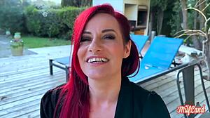 Sally Rouquine Sulfureuse En Lingerie Rouquine Milf Se Fait Baiser Anal Et Pussy Par Gros Bite