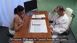 tanned brunette babe sneaks doctor fuck in hospital