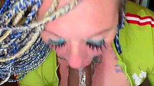 i meet livie blainn for casting blowjob on derrick malone's big black cock