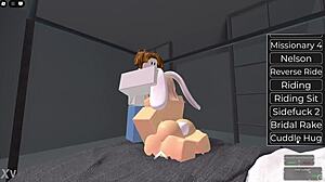 Adorable big tit blonde bunny sucks and fucks my cock game style