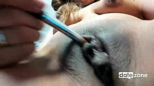 Watch this plump asian's soaked pussy quiver under teasing paintbrush strokes and probing fingers