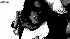 Zabel the chained BBW milf screams as rough bondage squeezes her huge tits crazy