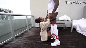 Ebony Dicksucker Mena Carlisle Swallows Stepbrother's Massive Dick