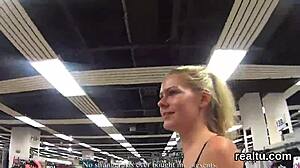 Charming Czech cutie gets tempted SHOPPING then her CLOTHES RIPPED for hardcore POV screw