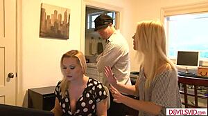 whoa husband caught assfucking his wife's big tits stepmom in lingerie right there