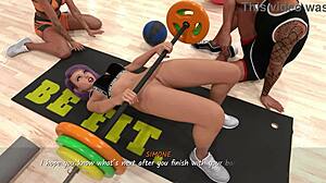 swingers gym group fuck blonde shaved pussy adventures 😜💦 cumshots everywhere!