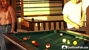 you breaking billiard rules with that deepthroat and doggy, sexy ginger?