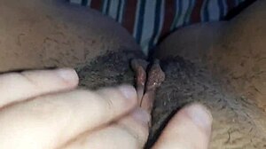 i rub my innocent hairy pussy while parents work 😏💦