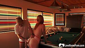 you breaking billiard rules with that deepthroat and doggy, sexy ginger?