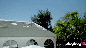 whoa check out sara ames' huge natural tits bouncing outdoors 🔥🍑