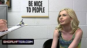 hey teen thief did you hide anything in that tight 18+ pussy during the strip search or does the officer need to check your small tits and deepthroat next?