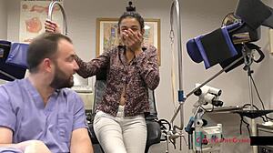 oh man miss mars squirms as doctor tampa and nurse kristen zap her pussy