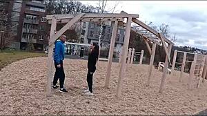 vip4k. a jogger with perfect body picks up stranger for car sex while cuckold boyfriend watches