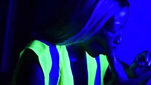 black light blowjob sneaks in at shipyard clock