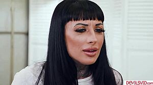 tattooed babe tribs shaved milf bff pussy licking and sucking till they cum hard