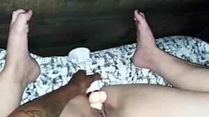 closeup pov ripping clothes off wife for tight pussy dildo orgasm