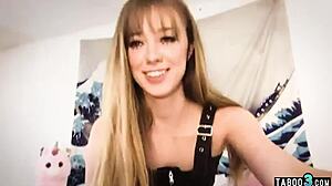 WOW, teen haley reed fingers pussy in submissive piss play!