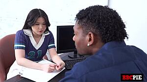 lulu chu petite asian drains professor's bbc doggystyle creampie tight pussy