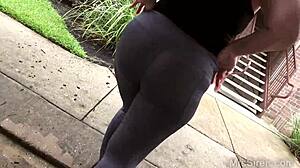 Horny Chubby Blonde BBW Wife Chokes on Stranger's Cock Then Rides