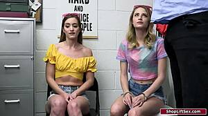 Hot Shoplifters Slammed by Massive Black Cock