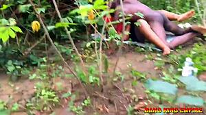 Hot Ebony Butties Ride Big Black Cocks in Bush Doggystyle