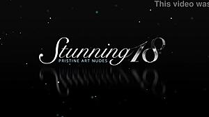 Kinky Teen Milana Fingers Shaved Cunt in Lingerie Tease