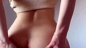 ever seen a tiny 18+ teen squirt from dildo play?