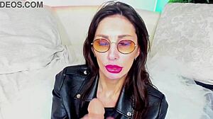 milf in glasses craves dildo deepthroat like real cock tease