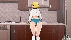 she bunkers down with femboy for sneaky creampie fun