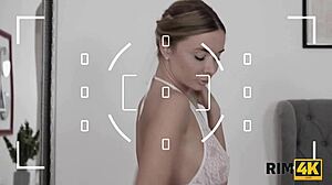 remarkable blonde chick poses sexy for camera then rims ass eagerly