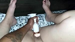 closeup pov ripping clothes off wife for tight pussy dildo orgasm