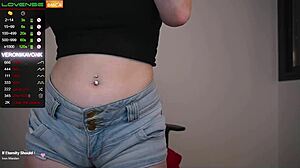 horny curvy redhead slut toys juicy pussy and big natural tits up close