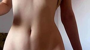 ever seen a tiny 18+ teen squirt from dildo play?