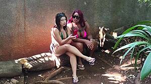 ever caught brazilian sluts flashing huge tits and asses in public parks?