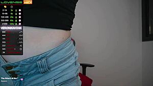 horny curvy redhead slut toys juicy pussy and big natural tits up close