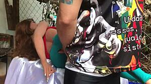 lied to take it in ass but got arm-deep in sex doll outdoors 😈🍑