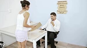 colombian petite secretary slut gets corrected by boss monster cock doggystyle
