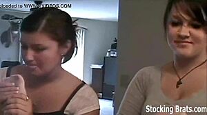 lesbian trio worships feet in pantyhose orgy frenzy