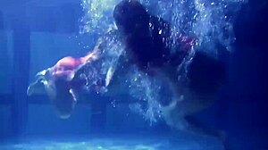 Lilia Mihalkova and Natalia Kupalka dive underwater for tight pussy play... oops wet!!