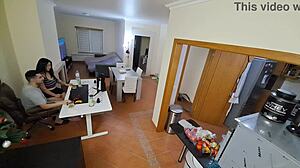 Maid in Flip Flops Begs for Creampie on Pierced Nipples